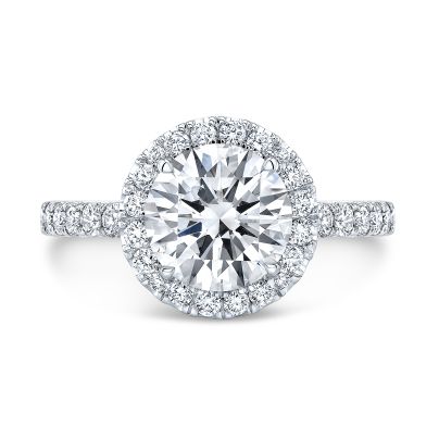Round Brilliant Cut Halo Diamond Engagement Ring - Gregory Jewellers